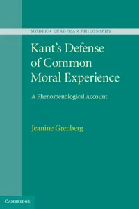 Kant's Defense of Common Moral Experience_cover