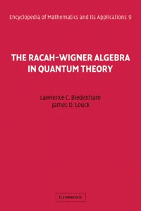 The Racah-Wigner Algebra in Quantum Theory_cover