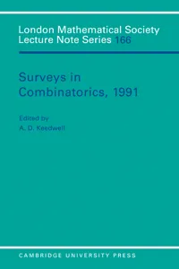 Surveys in Combinatorics, 1991_cover