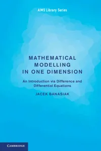 Mathematical Modelling in One Dimension_cover