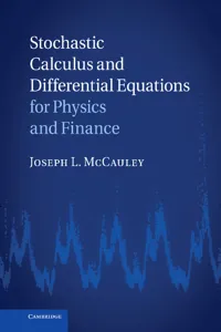Stochastic Calculus and Differential Equations for Physics and Finance_cover