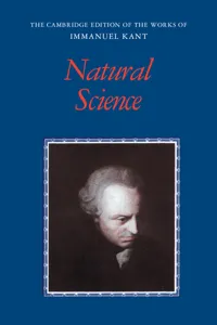 Kant: Natural Science_cover