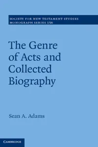 The Genre of Acts and Collected Biography_cover