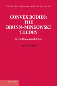 Convex Bodies: The Brunn–Minkowski Theory_cover