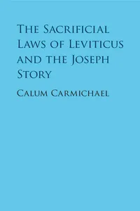 The Sacrificial Laws of Leviticus and the Joseph Story_cover