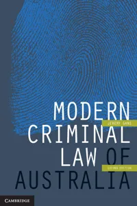 Modern Criminal Law of Australia_cover