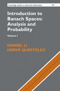 Introduction to Banach Spaces: Analysis and Probability: Volume 1_cover