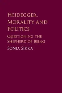 Heidegger, Morality and Politics_cover