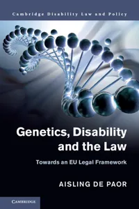 Genetics, Disability and the Law_cover