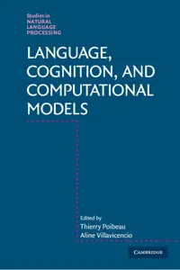 Language, Cognition, and Computational Models_cover