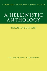 A Hellenistic Anthology_cover