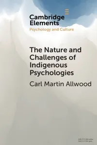 The Nature and Challenges of Indigenous Psychologies_cover