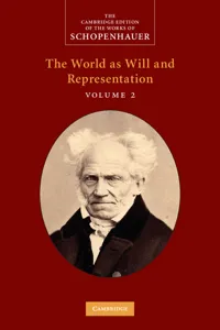 Schopenhauer: The World as Will and Representation: Volume 2_cover