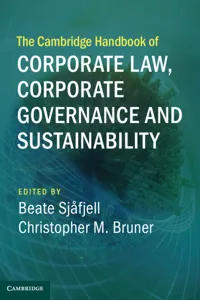 The Cambridge Handbook of Corporate Law, Corporate Governance and Sustainability_cover