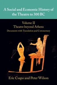 A Social and Economic History of the Theatre to 300 BC_cover