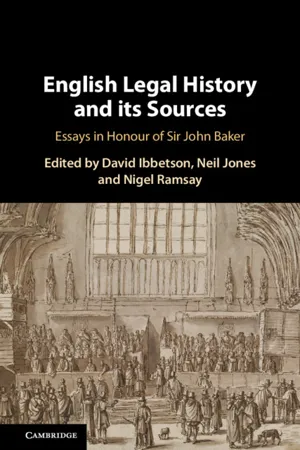 English Legal History and its Sources