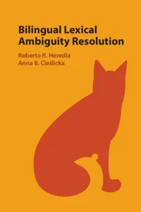 Bilingual Lexical Ambiguity Resolution_cover