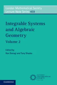 Integrable Systems and Algebraic Geometry: Volume 2_cover