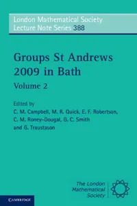 Groups St Andrews 2009 in Bath: Volume 2_cover