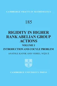 Rigidity in Higher Rank Abelian Group Actions: Volume 1, Introduction and Cocycle Problem_cover