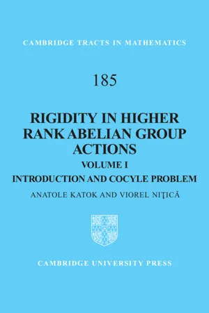 Rigidity in Higher Rank Abelian Group Actions: Volume 1, Introduction and Cocycle Problem