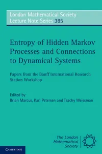 Entropy of Hidden Markov Processes and Connections to Dynamical Systems_cover