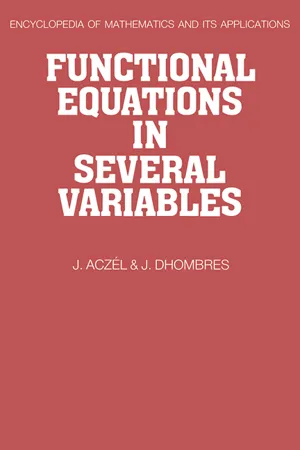 Functional Equations in Several Variables