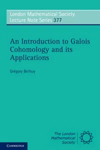 An Introduction to Galois Cohomology and its Applications_cover