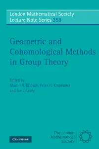 Geometric and Cohomological Methods in Group Theory_cover