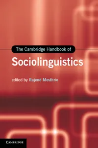 The Cambridge Handbook of Sociolinguistics_cover