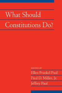 What Should Constitutions Do?_cover