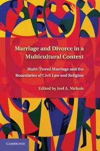 Marriage and Divorce in a Multi-Cultural Context_cover