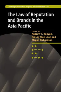 The Law of Reputation and Brands in the Asia Pacific_cover