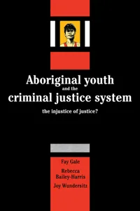 Aboriginal Youth and the Criminal Justice System_cover