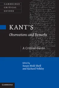 Kant's Observations and Remarks_cover