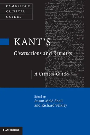 Kant's Observations and Remarks