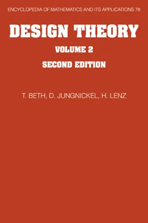 Design Theory: Volume 2