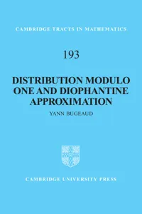 Distribution Modulo One and Diophantine Approximation_cover