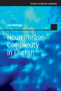 Noun Phrase Complexity in English_cover