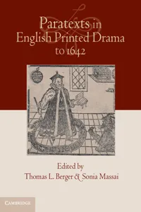 Paratexts in English Printed Drama to 1642_cover