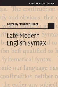 Late Modern English Syntax_cover