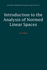 Introduction to the Analysis of Normed Linear Spaces_cover