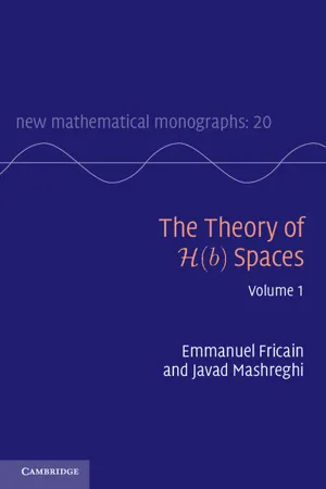 The Theory of H(b) Spaces: Volume 1