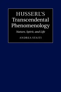 Husserl's Transcendental Phenomenology_cover