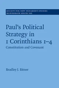 Paul's Political Strategy in 1 Corinthians 1–4_cover