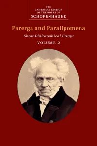 Schopenhauer: Parerga and Paralipomena: Volume 2_cover