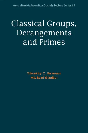 Classical Groups, Derangements and Primes