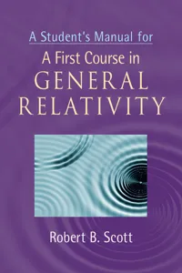 A Student's Manual for A First Course in General Relativity_cover