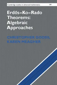 Erdõs–Ko–Rado Theorems: Algebraic Approaches_cover