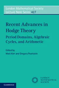 Recent Advances in Hodge Theory_cover